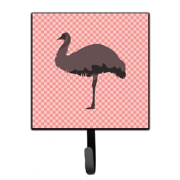 Carolines Treasures Emu Pink Check Leash or Key Holder BB7922SH4 - main